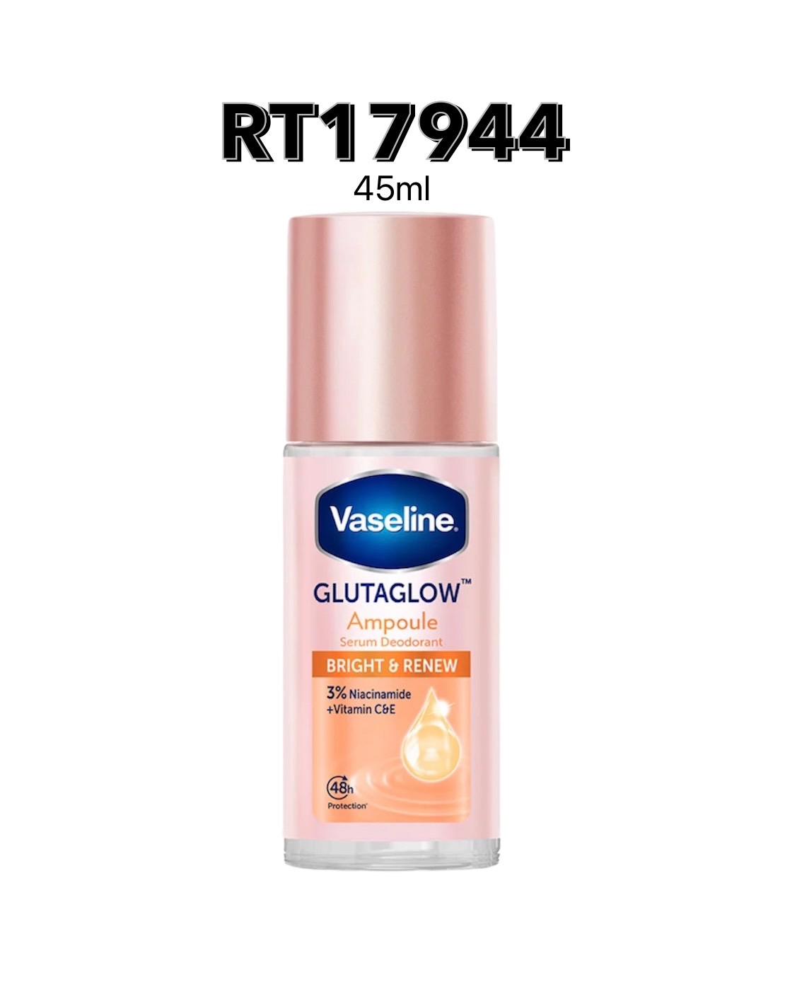 Vaseline Bright & Renew 45ml#สีส้ม